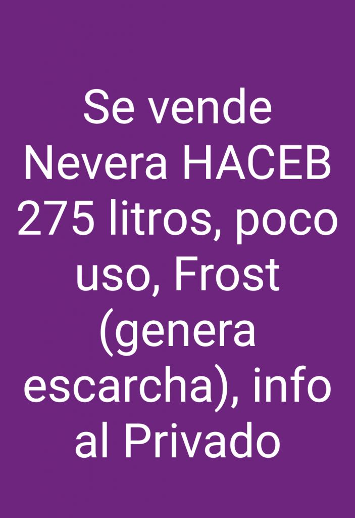 Nevera HACEB 275 LITROS