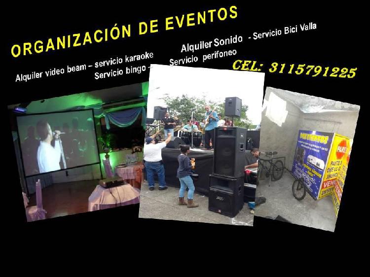 Organizacion Eventos,ALQUILER VIDEO BEAM, ALQUILER SONIDO,