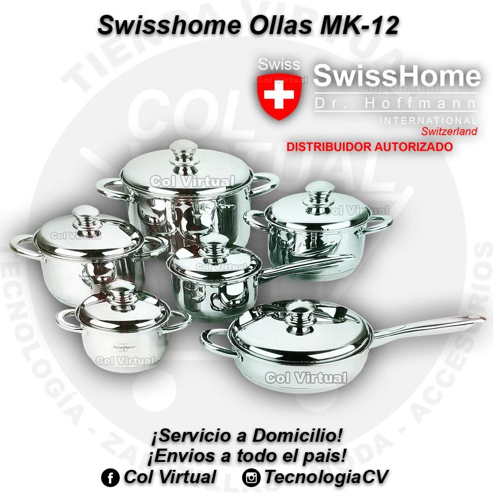 PROMO Juego de ollas 12pcs Suizas Swisshome Originales MK-12