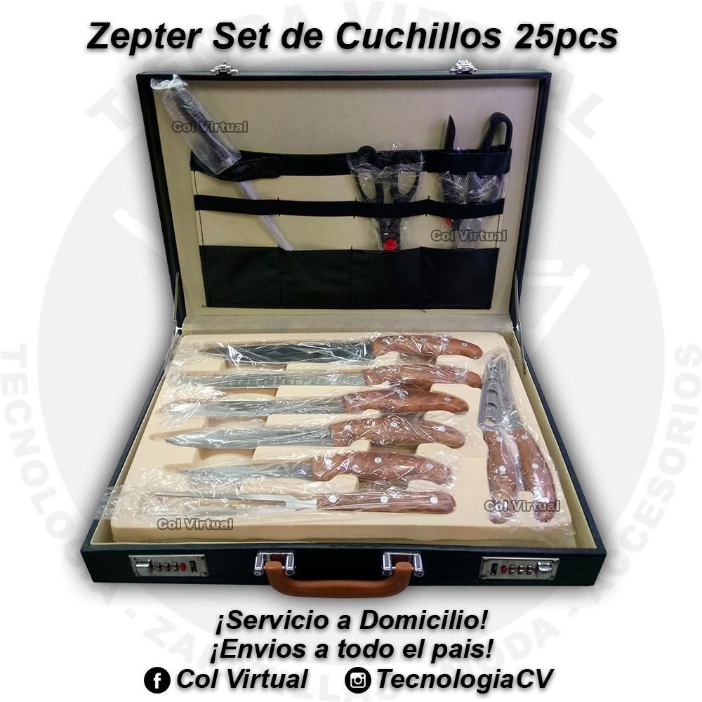 Set de cuchillos 25 piezas con tijeras y afilador Zepter