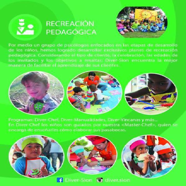 recreación con enfasis en pedagogia infantil, inflables y