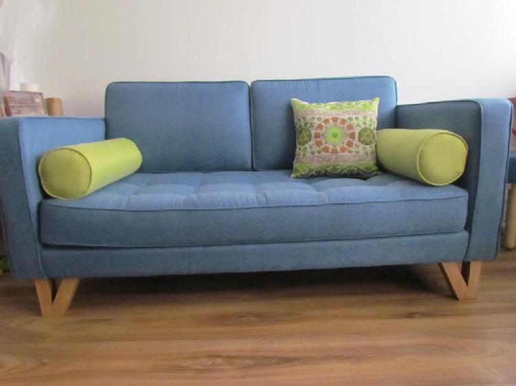 Sofa Dos Puestos Azul