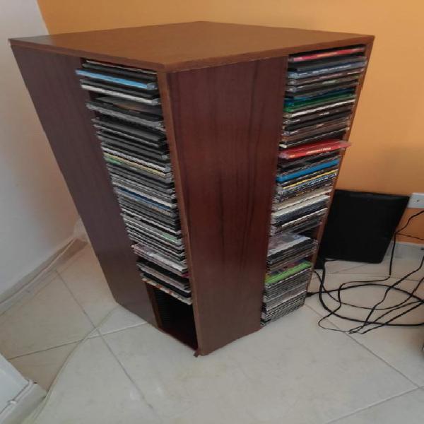 Torre para CD's (280 unidades de CD) giratoria en madera