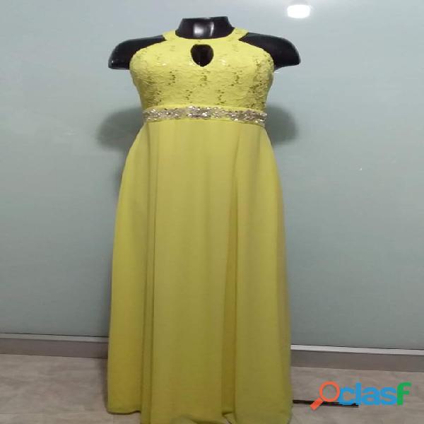 Alquiler de vestido de coctel para mujer amarillo en itagui