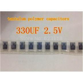 Capacitor SMD de tantalio polímero 2.5 V 330 UF POSCAP 330