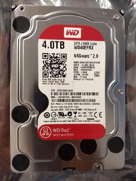 Disco duro para NAS Western Digital Red, 4TB, 3.5", 7200 rpm