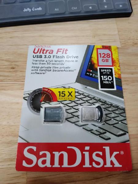 SanDisk Memoria Flash ultra fit 128GB - USB 3.0 - Velocidad