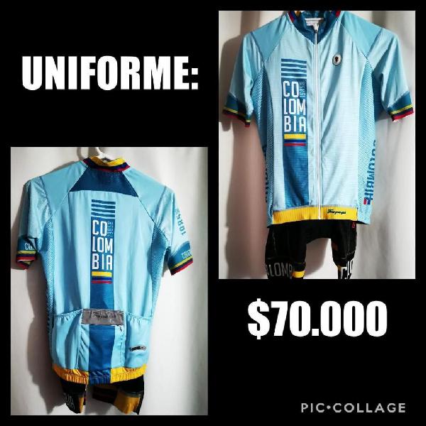 Uniforme de ciclismo completo de Colombia para mujer safetti