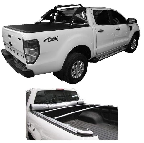 Carpa Plana Ford Ranger XLS Lona Con Marca Enrollable Riel