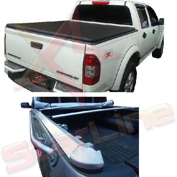 Carpa Plana Lona Chevrolet Dmax Con Marca Enrollable Riel