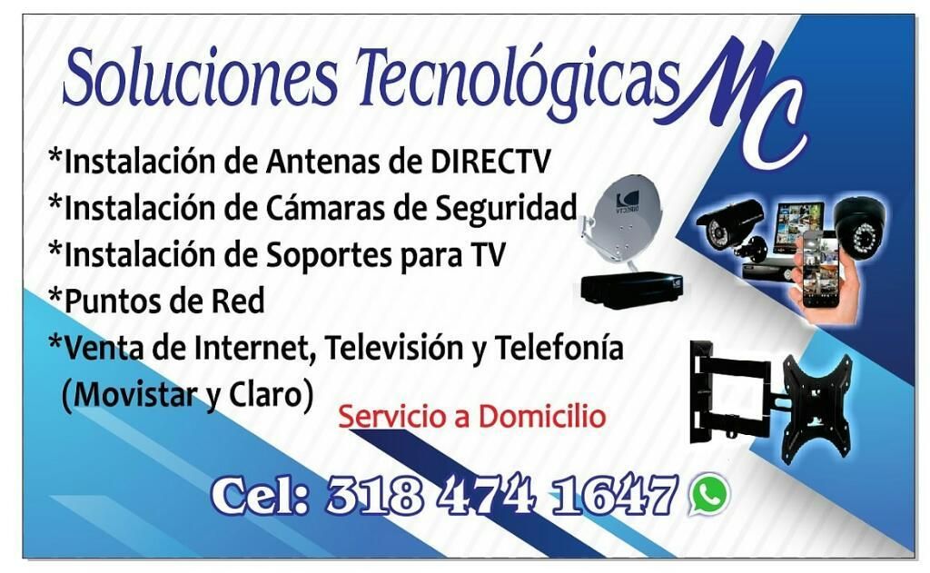 Instalación.antenas Directv,bases de Tv