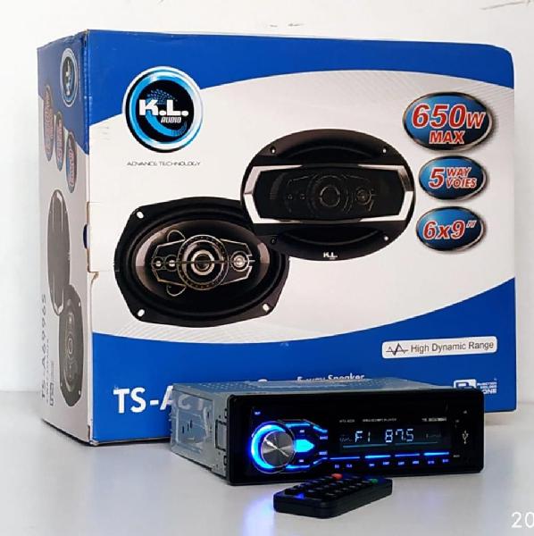 Promoción Kit De Sonido Radio Bluetooth Con Dos Tortas 6x9