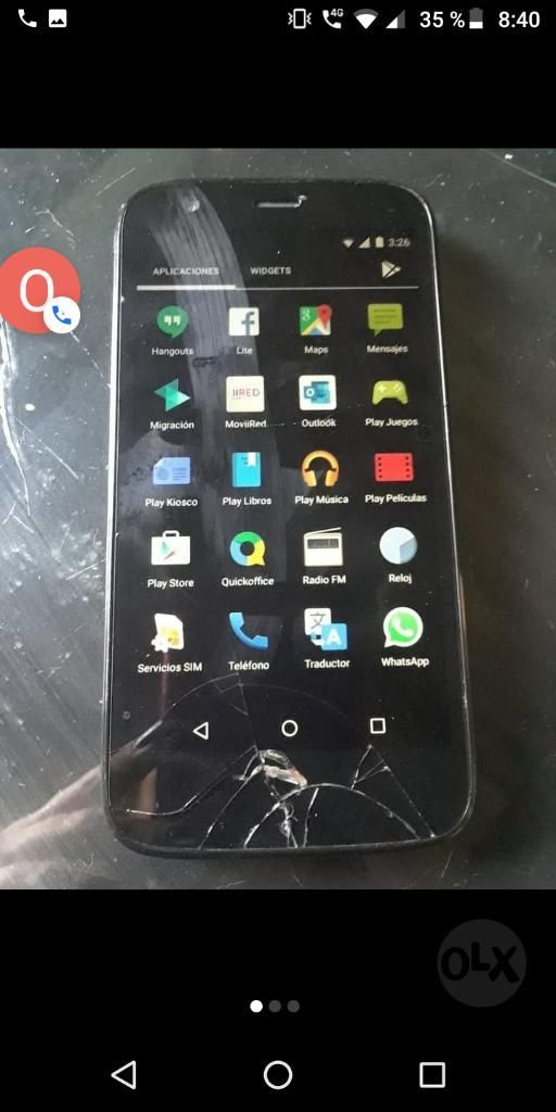 moto g 1 pantalla lacriada