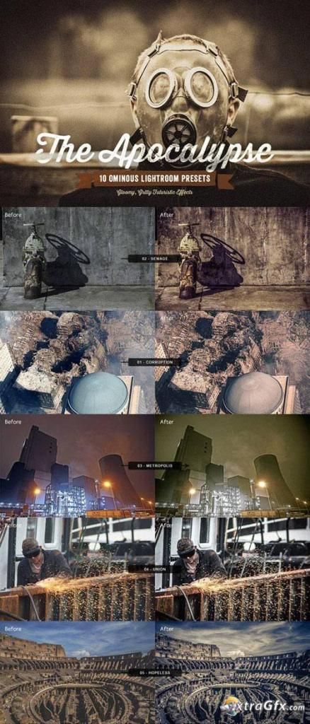 Actions The Apocalypse Lightroom Presets 10 LrTemplate