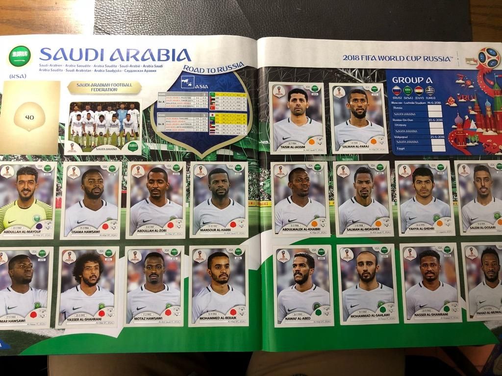 Album Panini Rusia  sin Doradas