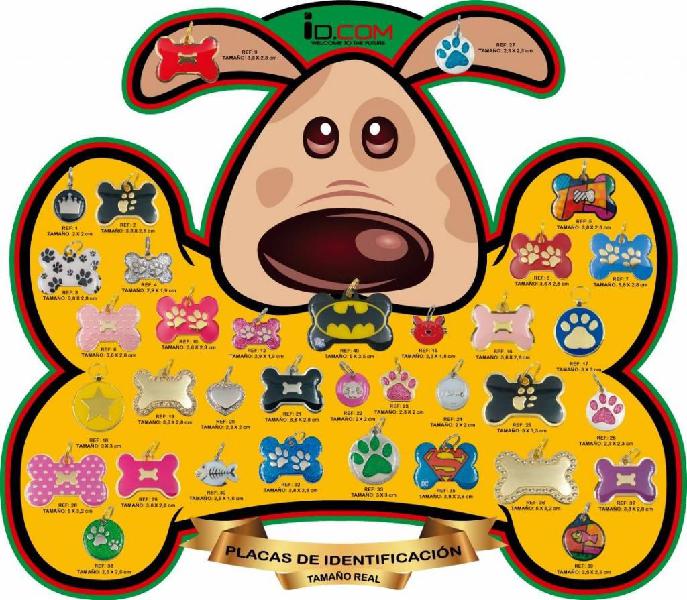 Placas de Identificación Delux para Mascotas Marcadas en