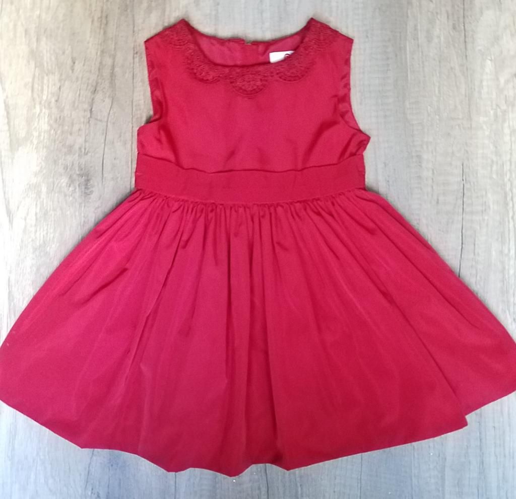 Vestido Rojo Para Niña Disponible Talla  y 24 Meses