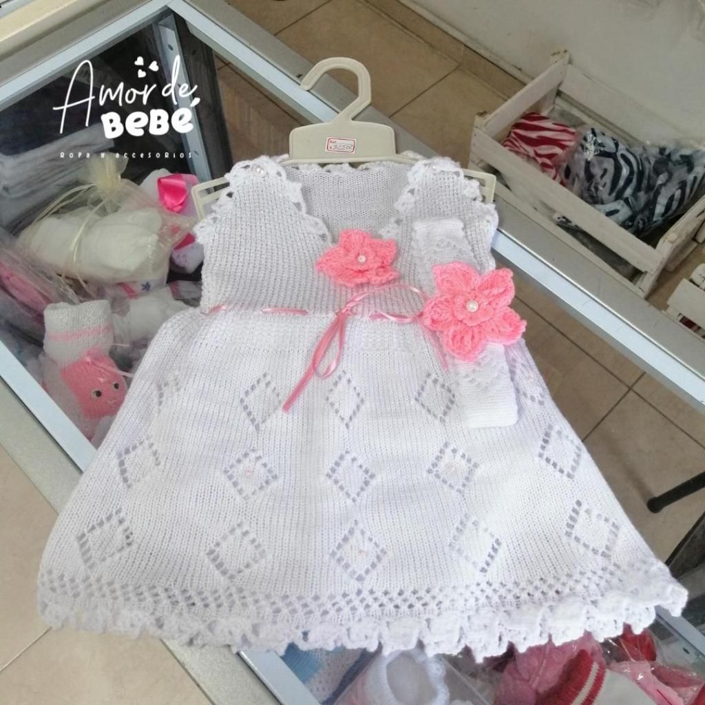 vestido tejido niña bebe