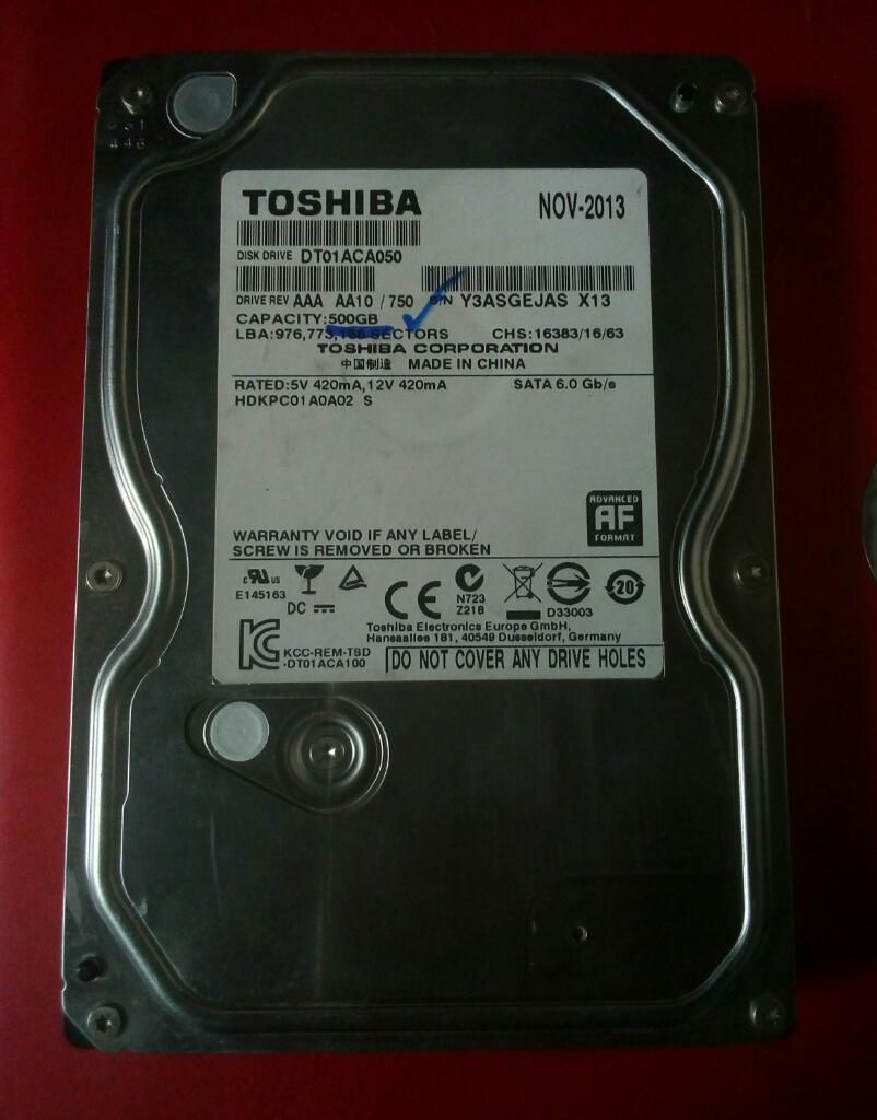 Disco Duro 500gb Sata para Pc Mesa