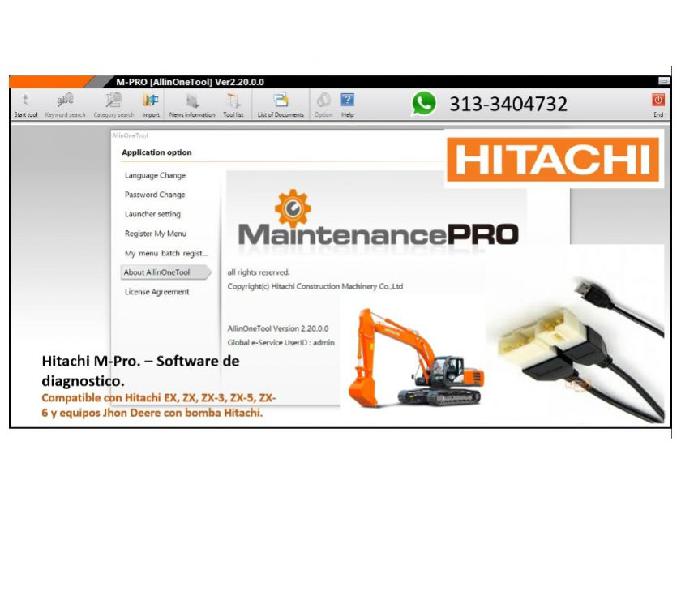 Escaner para Maquinaria Hitachi