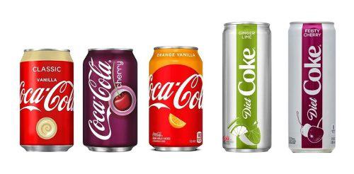 Coca Cola De Sabores Vanilla, Cherry, Orange, Diet Coke 355m