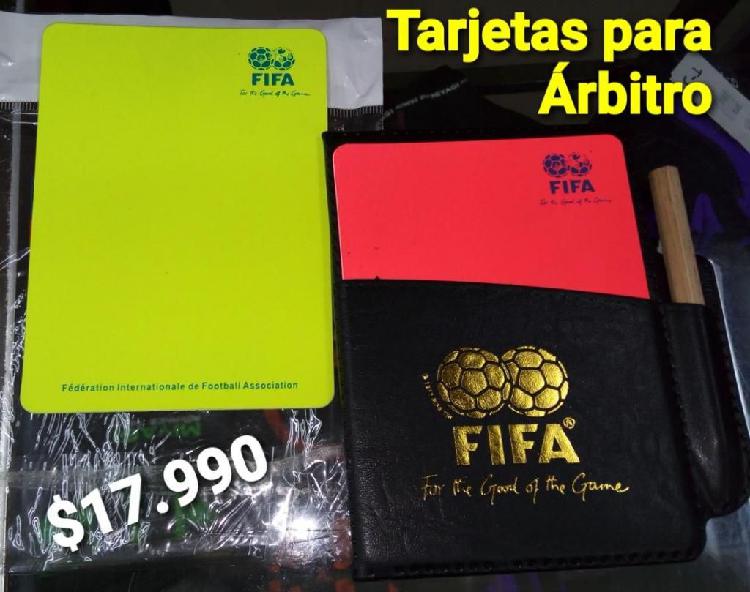 JUEGO TARJETAS ARBITRO FIFA CON ESTUCHE