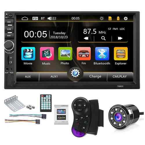 Radio Carro Bluetooth + Camara Usb Sd Pantalla 7 Hd Mod 2020