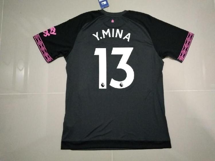 camiseta Yerry Mina, Everton 2018/19, talla L, nueva