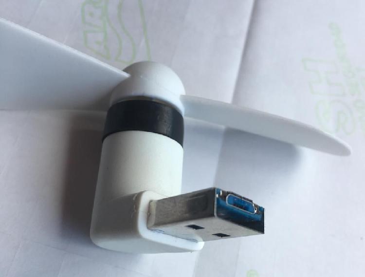 Mini ventilador USB y microUSB, portatil, bajo consumo.