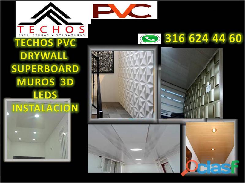 TECHO PVC INSTALAMOS Y DRYWALL WASAP 316 624 44 60