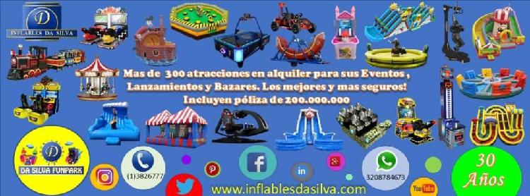 Alquiler de inflables saltarines juegos mecnicos simuladores