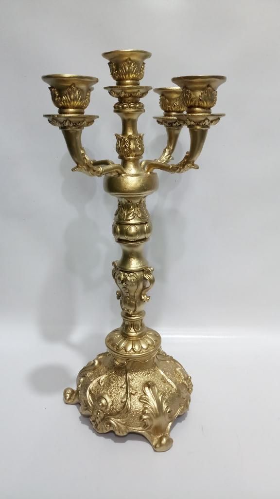 Candelabro Italy Marmolina Y Laminilla