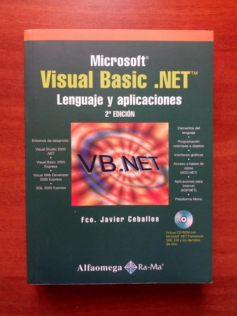 Libro Visual Basic.Net Lenguaje y Aplicaciones Mas CD,