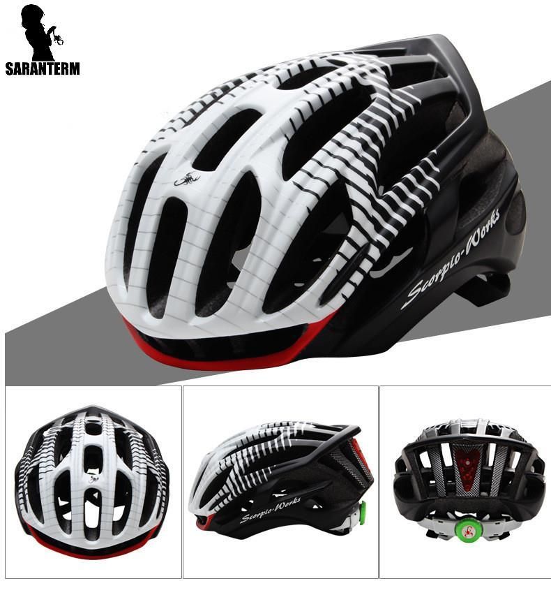 CASCO CICLISMO CON LUCES LEDS PARA BICICLETA MTB O RUTA!