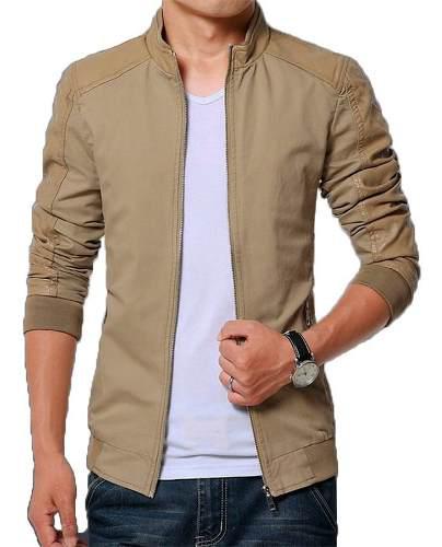 Calidad Chaqueta Hombre Cuero Sintetico Drill Ropa Colombia