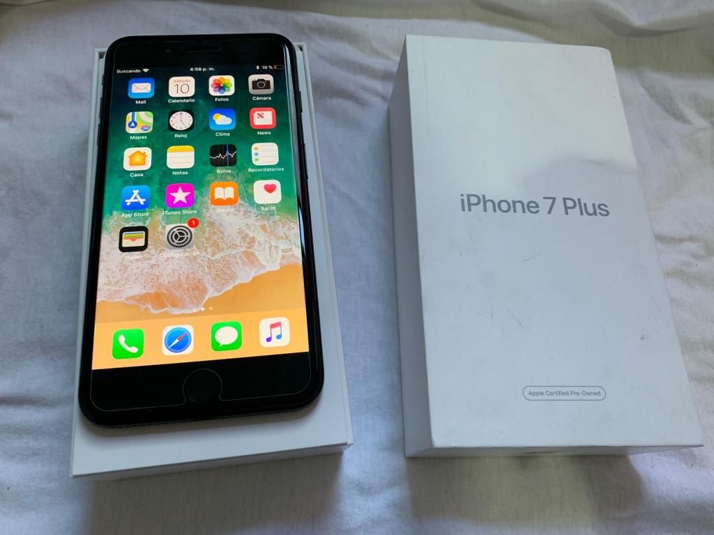 Iphone 7 Plus 128gb Negro Brillante  full accesorios y