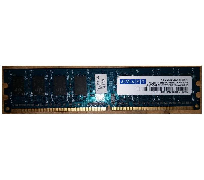 VENDO X 25MIL NEGOC. MEMORIA RAM AVANT 1GB DDR2 DIMM 800MHz