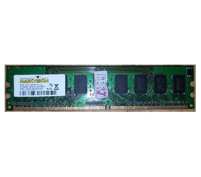 VENDO X 40MIL MEMORIA RAM MARKVISION 2GB DDR2-800MHz-CL5