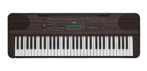 Combo Teclado Yamaha Psr-e360 Nogal Oscuro Con Ac