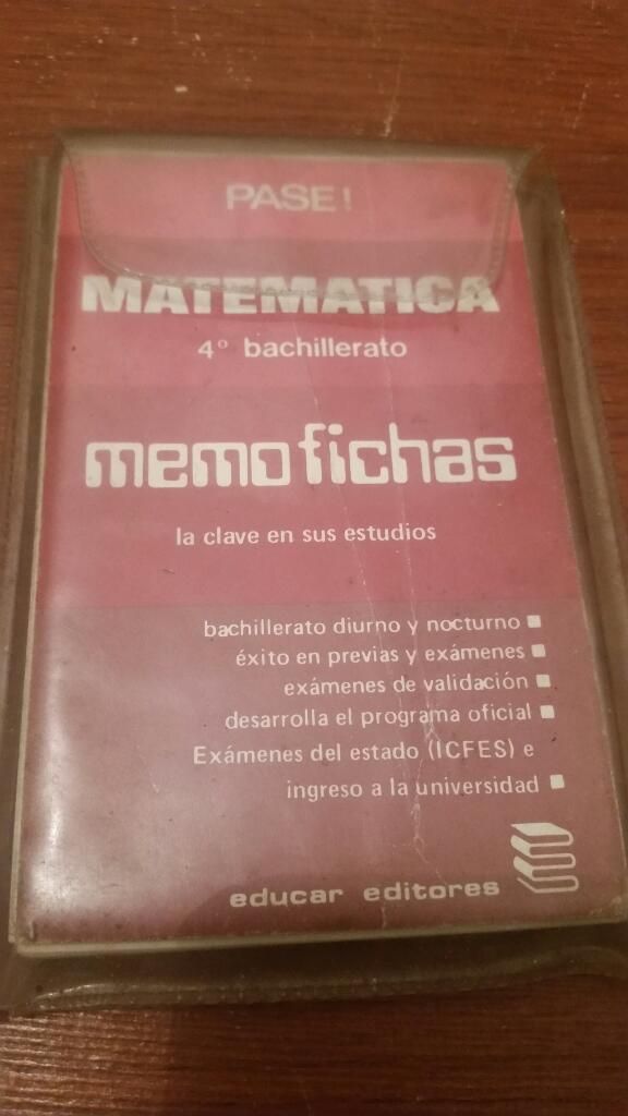 Memo Fichas de Matematicas