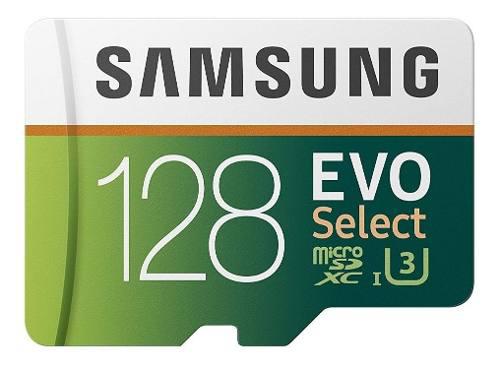 Memoria Samsung Evo Select 128gb Microsd C10 U3 4k 100mb/s