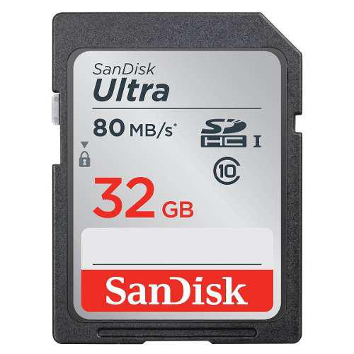 Sandisk Ultra, Tarjeta Sdhc 32gb, Uhs-i, Clase 10, 80mb/s