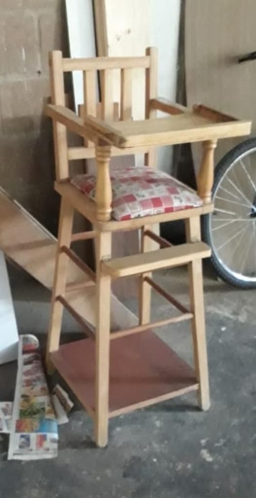 Silla de Comer para Bebe en Madera