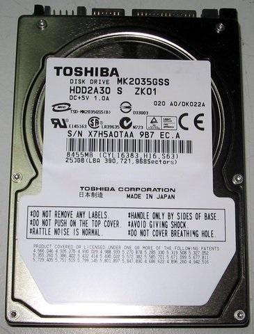 Vendo Disco Duro SATA 250 GB Toshiba Portatil Bueno y