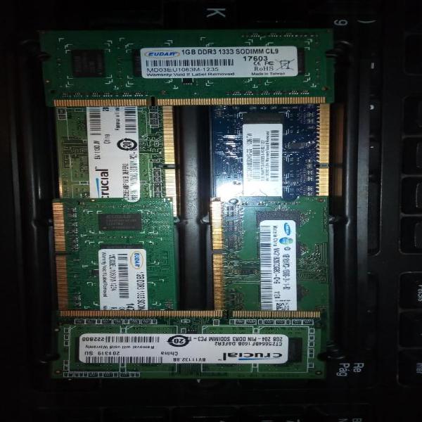 memoria ram DDR3 2GB y 1GB PC3