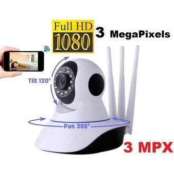 Camara Vigilancia Seguridad Ip Robotica 3MPX 3 ANTENAS WIFI