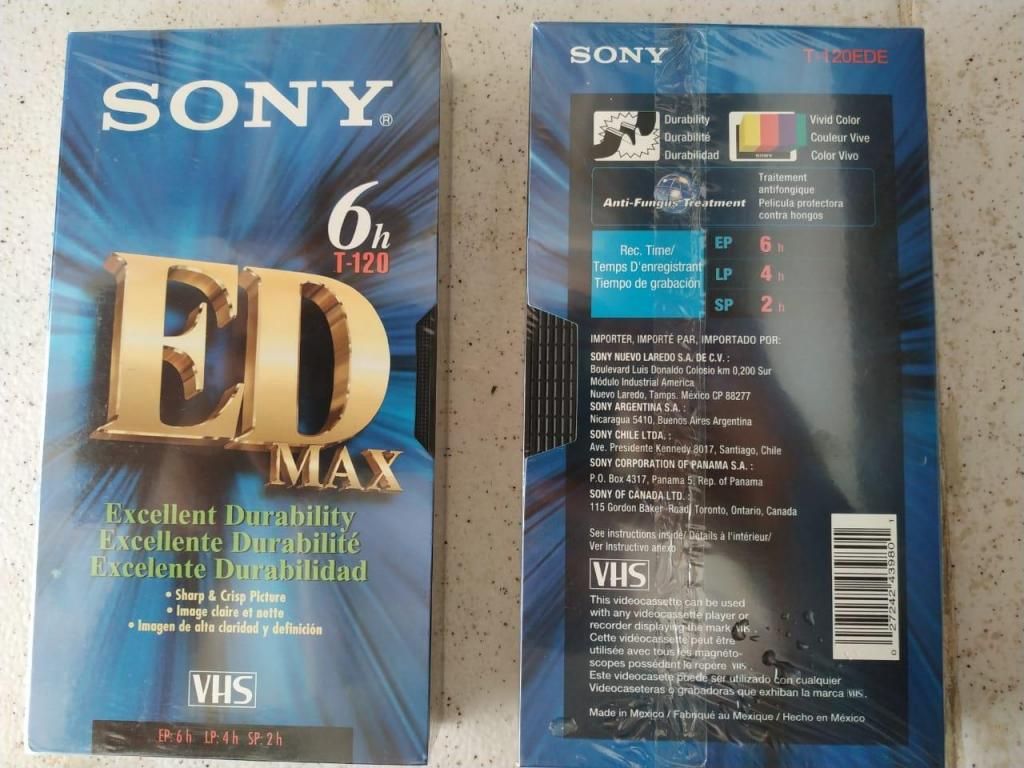 Casette VHS Sony,. NUEVOS, para grabar celular 