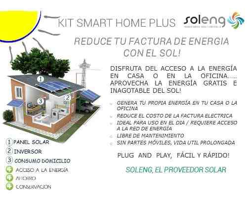 Kit Energía Solar Hogar Smart Home Plus Paneles+inversor