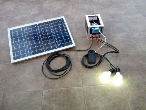 Kit Energía Solar Red Social Usb Panel Batería Regulador