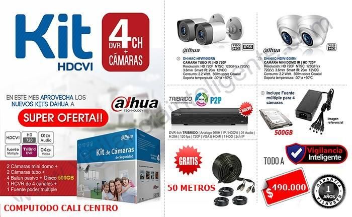 kit de 4 camaras de seguridad  barato